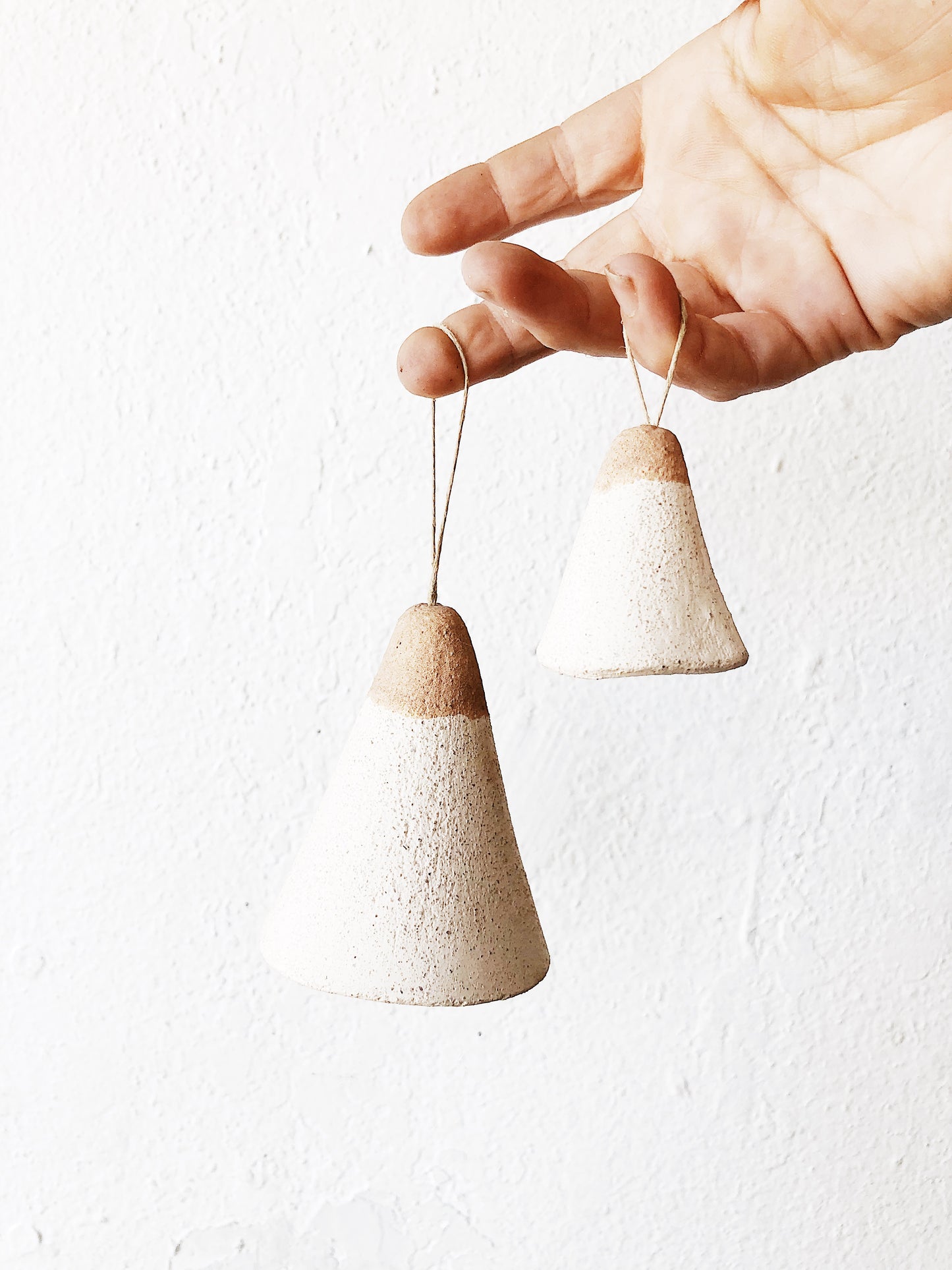 Pair Handmade Ceramic Bells