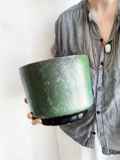 Mid Century Lava Glaze Pot
