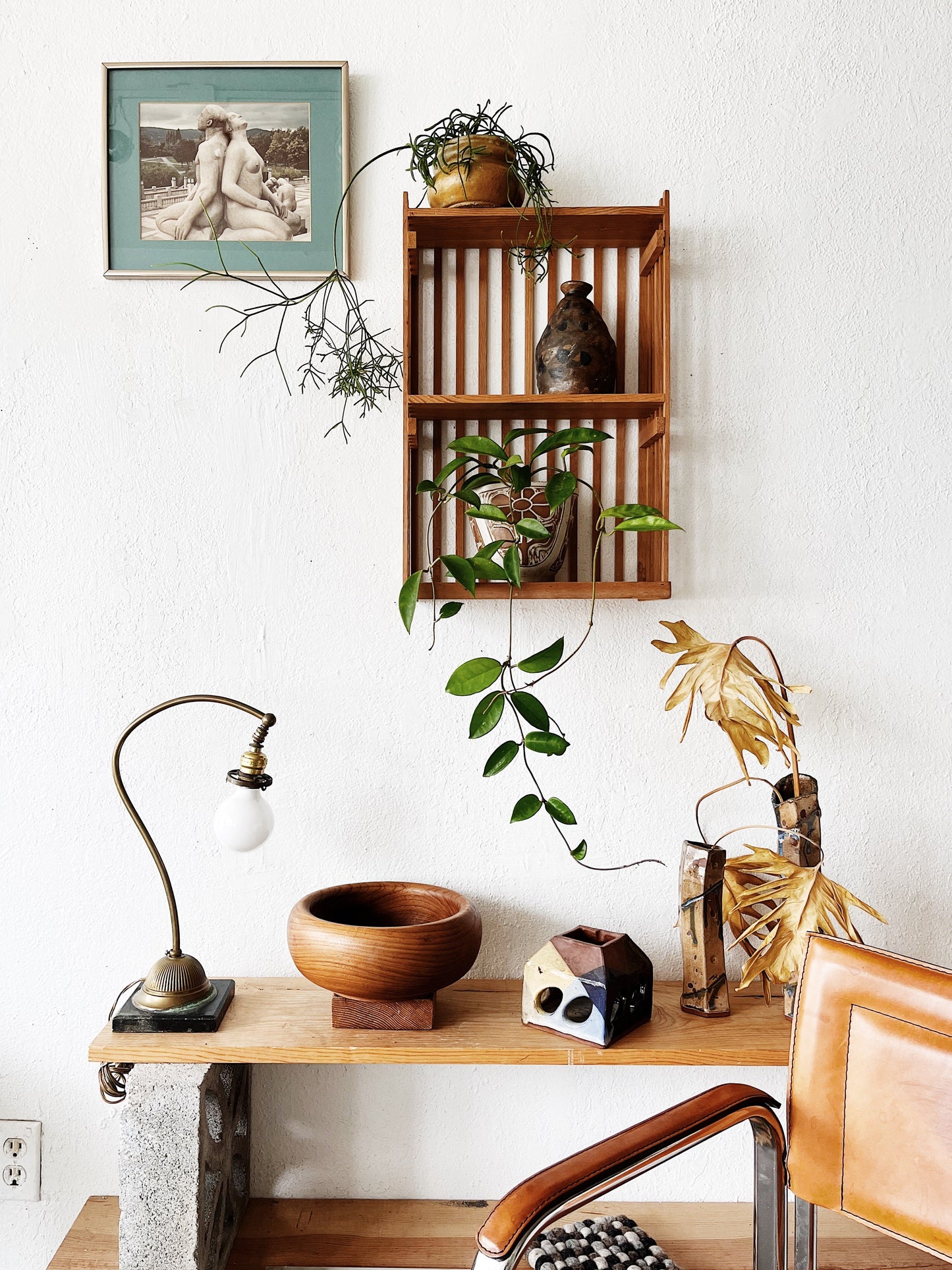 Vintage Slatted Shelf