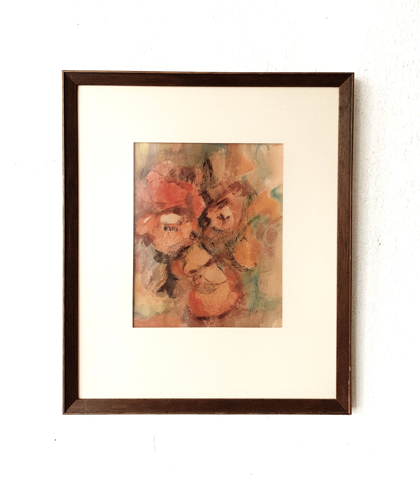 Vintage Original Abstract Pastel Drawing