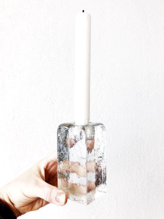BLENKO Modernist Scandinavian Cube Candleholders