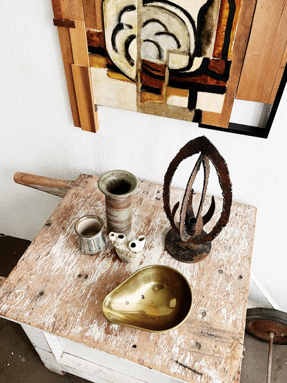 Vintage Liquid Brass Dish