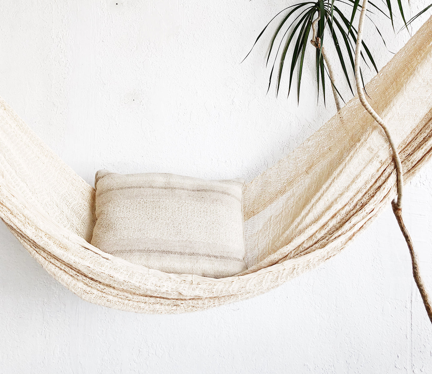 Vintage Cotton Net Hammock and Pillow