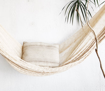 Vintage Cotton Net Hammock and Pillow