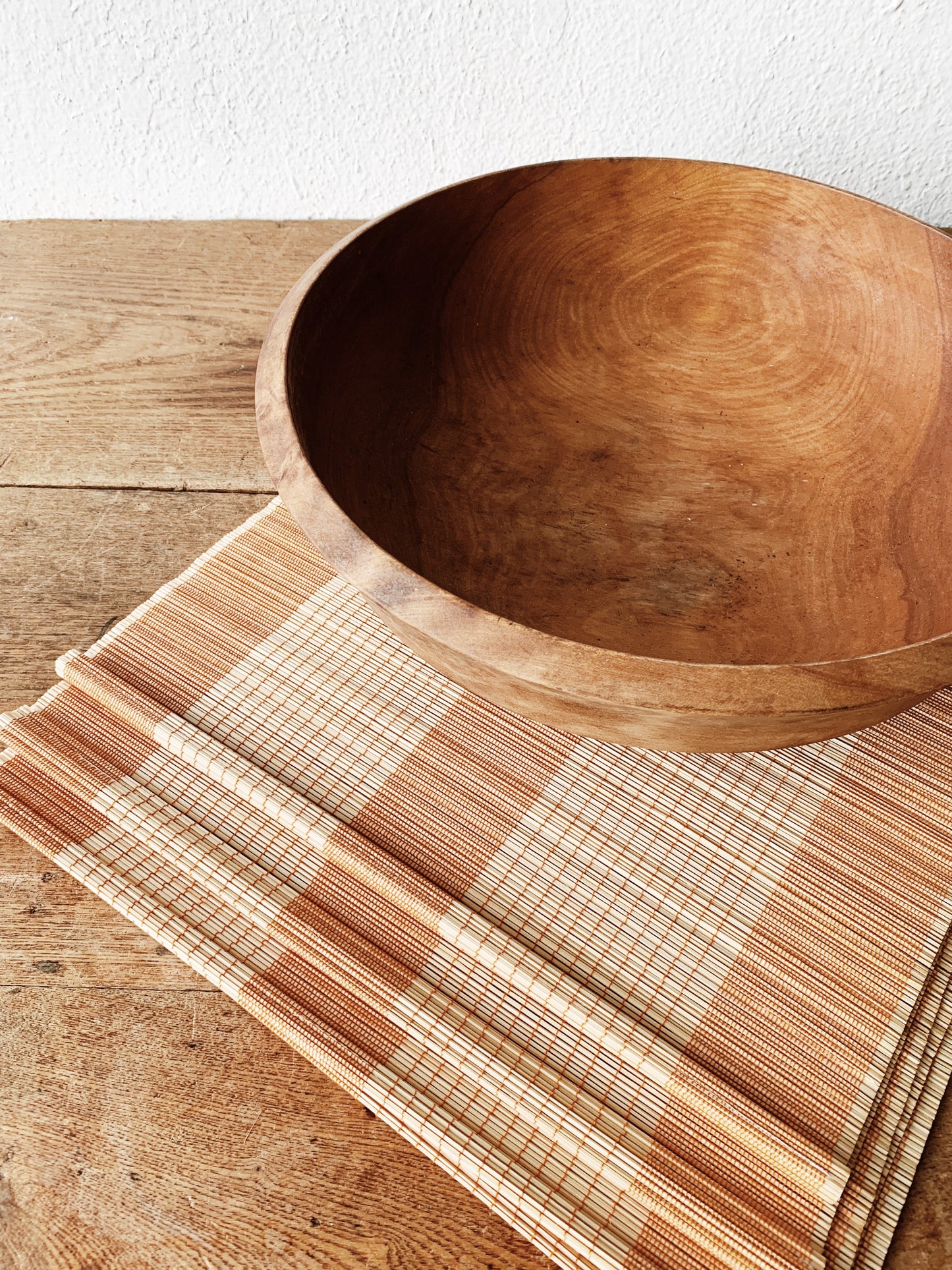 Vintage Carved Wood Bowl