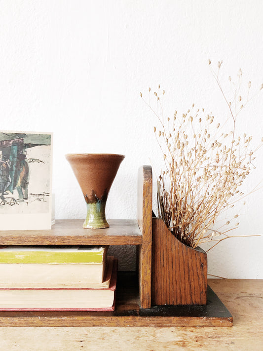 Vintage Wooden Desk Caddy
