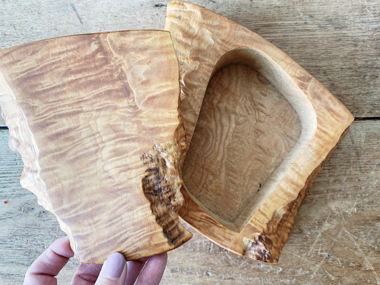 Vintage Live Edge Burl Box