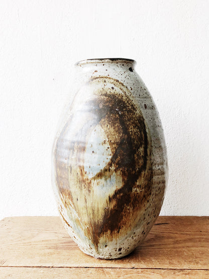 Large Vintage Handmade Pottery Vase