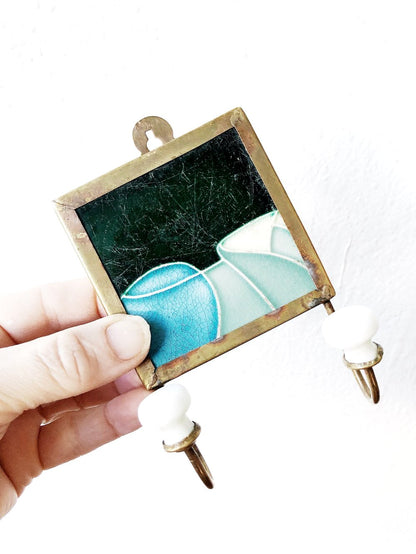 Handmade Ceramic And Brass Hook