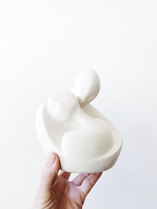 Vintage Ceramic Lovers Sculpture