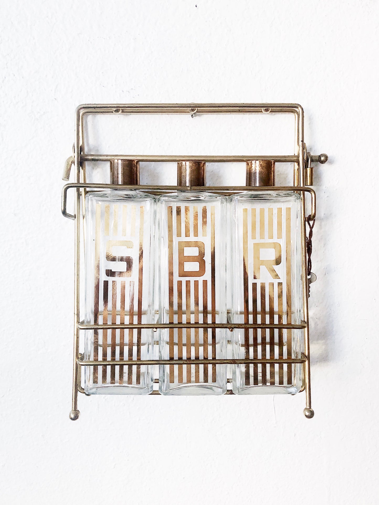 Mid Century Liquor Caddy with Lock