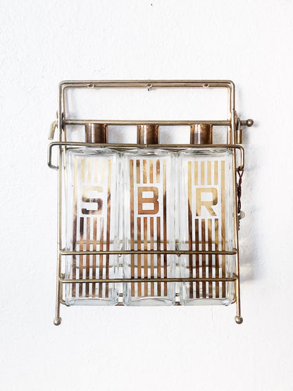 Mid Century Liquor Caddy with Lock