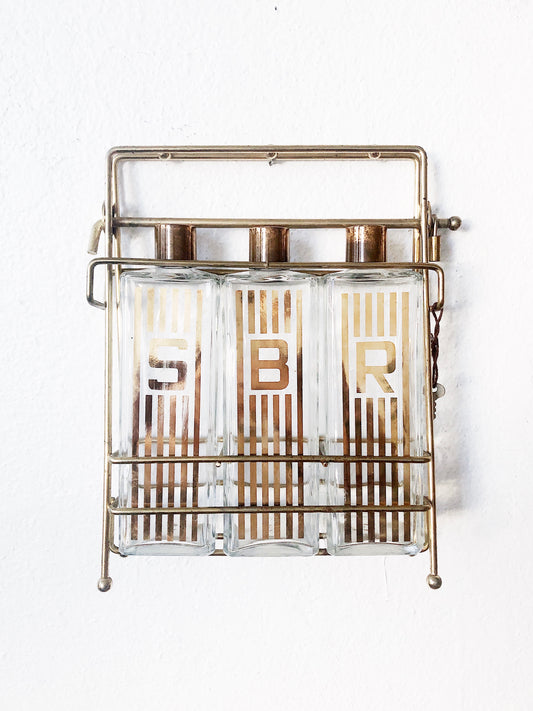 Mid Century Liquor Caddy with Lock