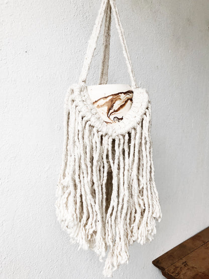 Handmade Plant Hanger with Nemadji Pot