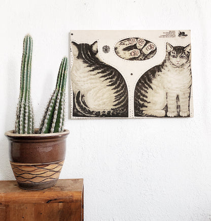 Vintage Cat Canvas Artwork