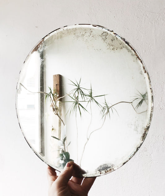 Vintage Aged Round Mirror
