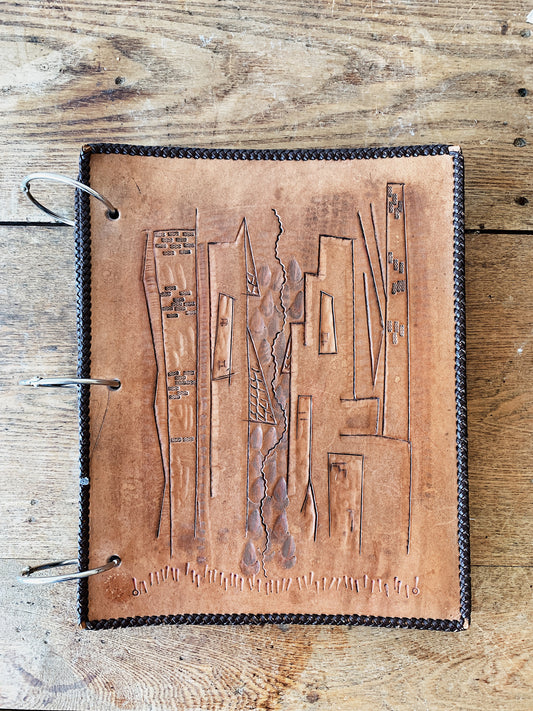 Vintage Tooled Leather Portfolio