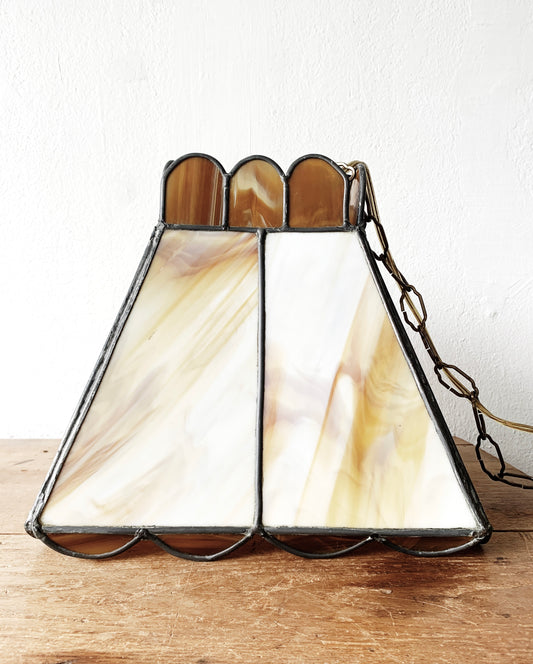 Vintage Stained Glass Pendant