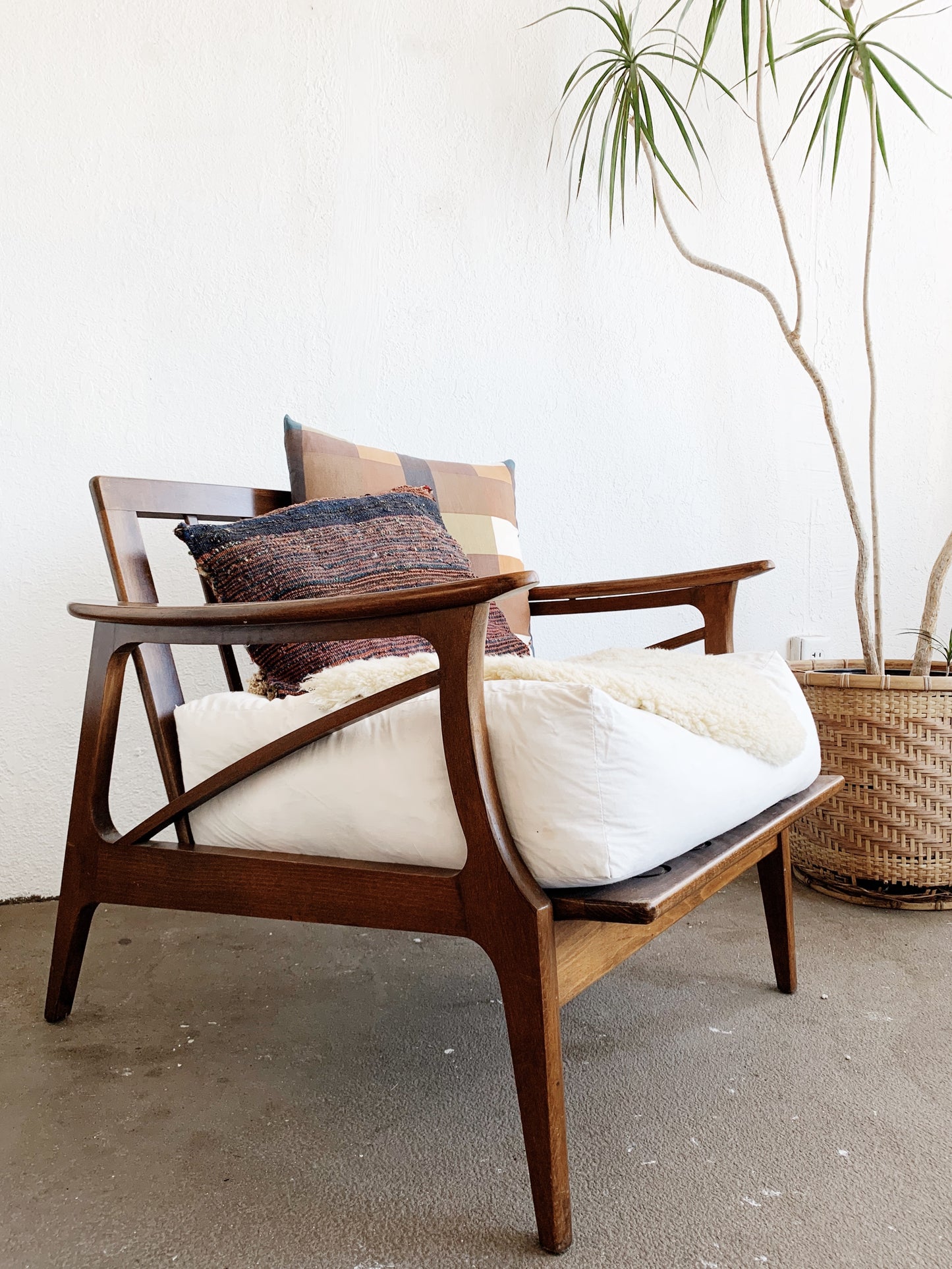 Mid Century Walnut Lounge Chair