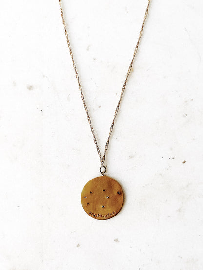 Sagittarius Zodiac Coin Necklace