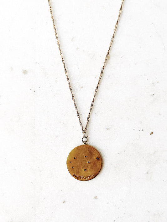 Sagittarius Zodiac Coin Necklace