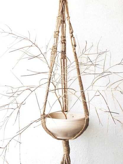 Vintage Macramé with Clay Pot