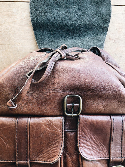 Vintage Columbian Leather Backpack