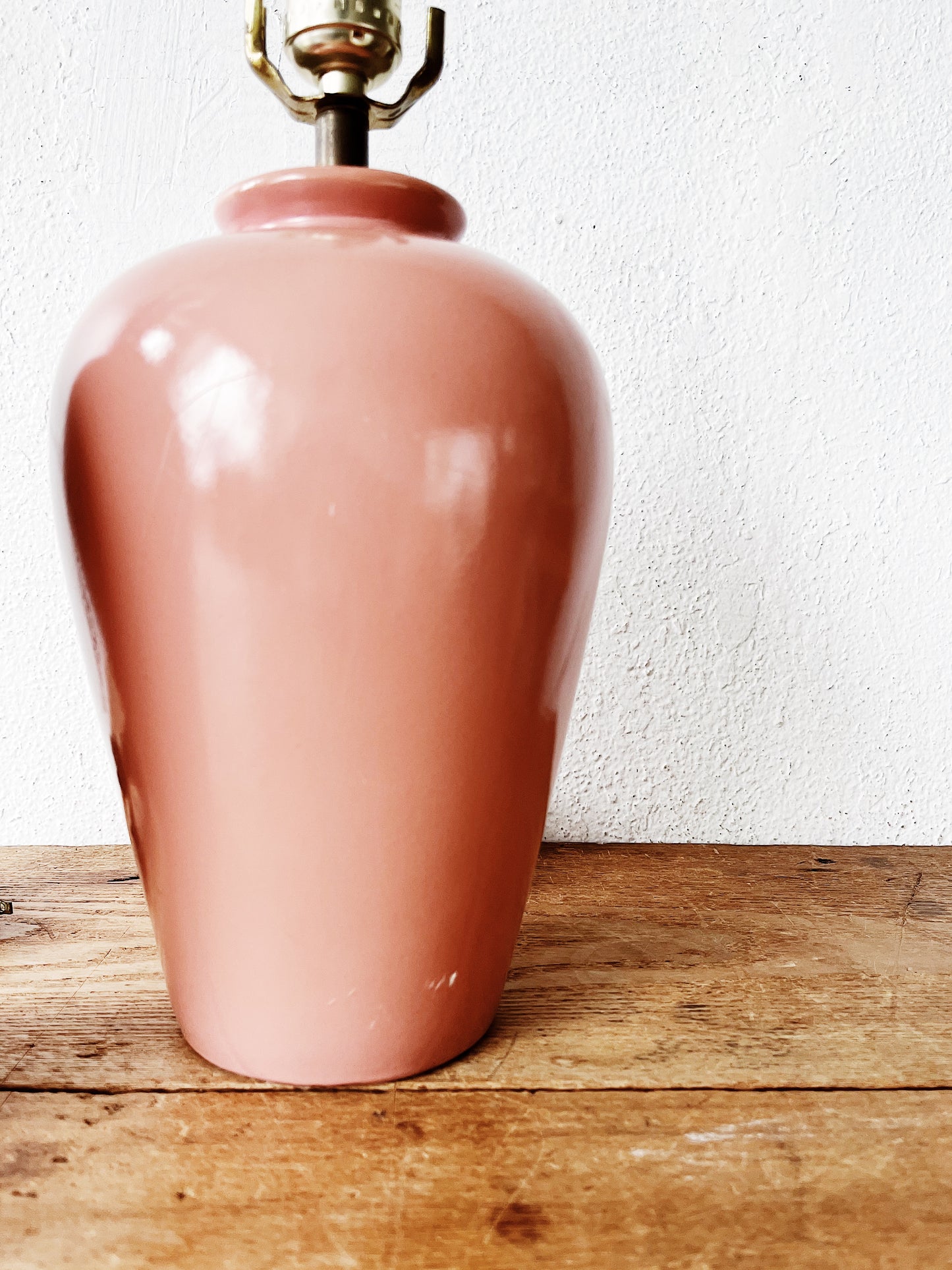 Clay Pink Pottery Lamp