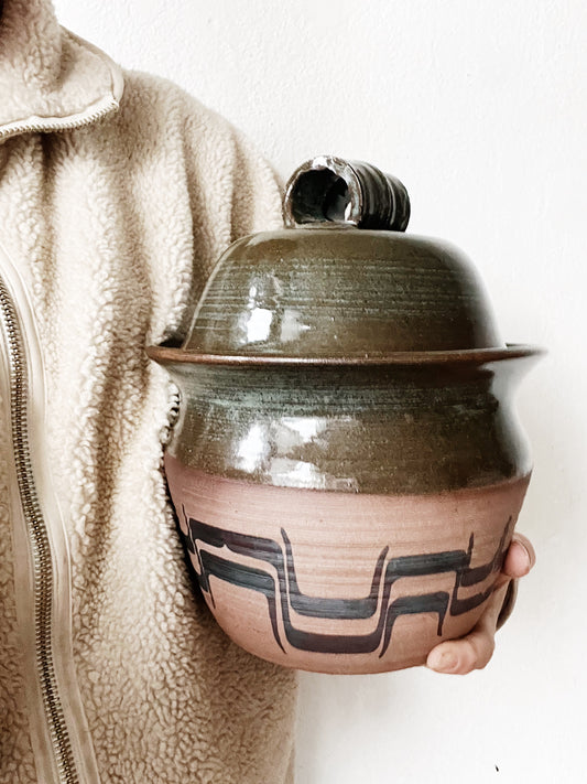 Vintage Navajo Lidded Crock