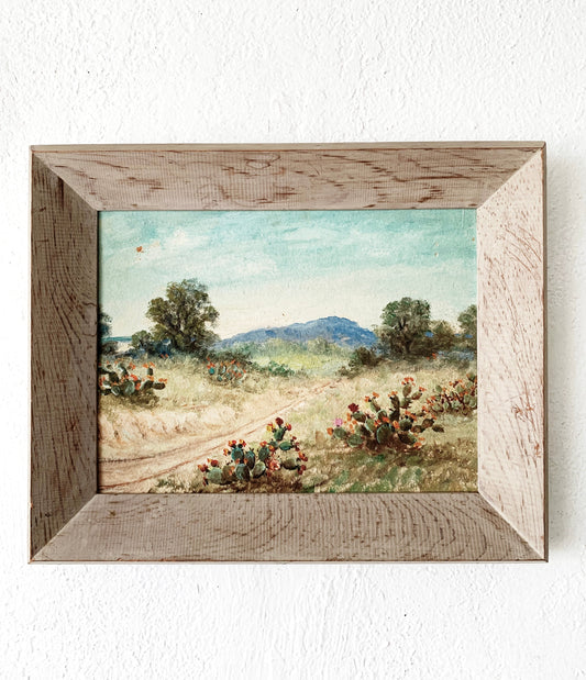 Antique Framed Desert Landscape Painting