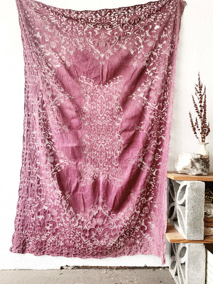 Vintage Lace Tablecloth or Curtain