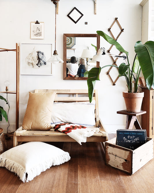 Vintage Modern Futon Loveseat