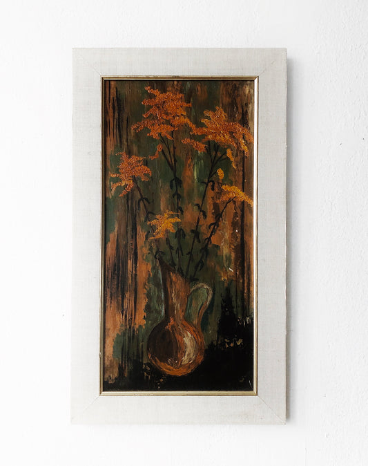 Vintage Mid Century Floral Painting