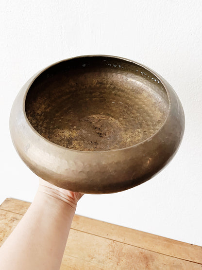 Vintage Brass Saucer Pot