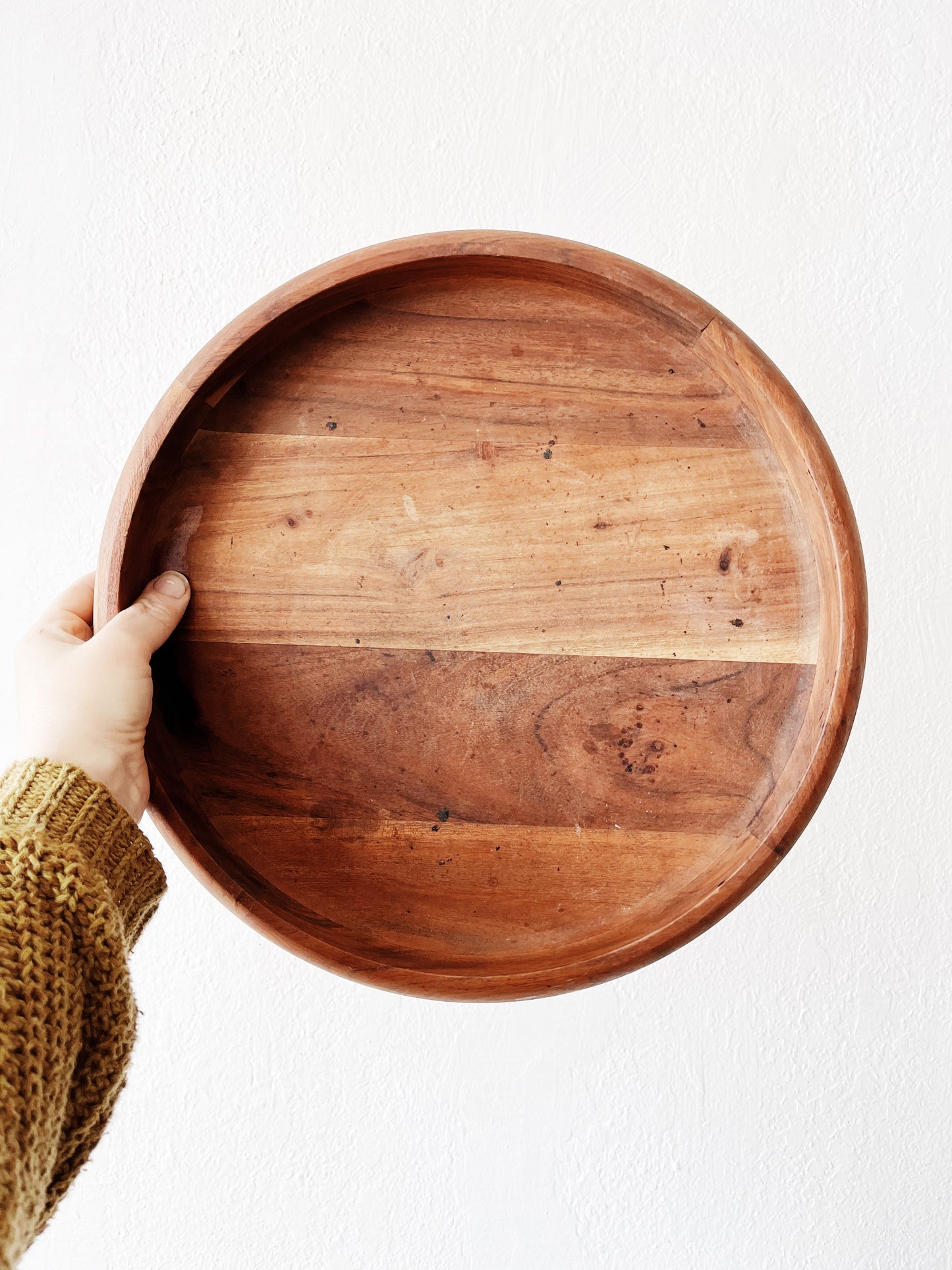 Shallow Teak Bowl and Servers