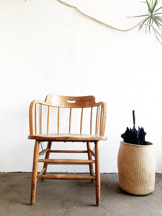 Vintage Smith Bros. Oak Captains Chair