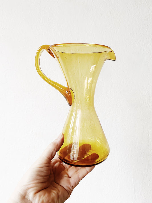 Vintage Blown Glass Pitcher