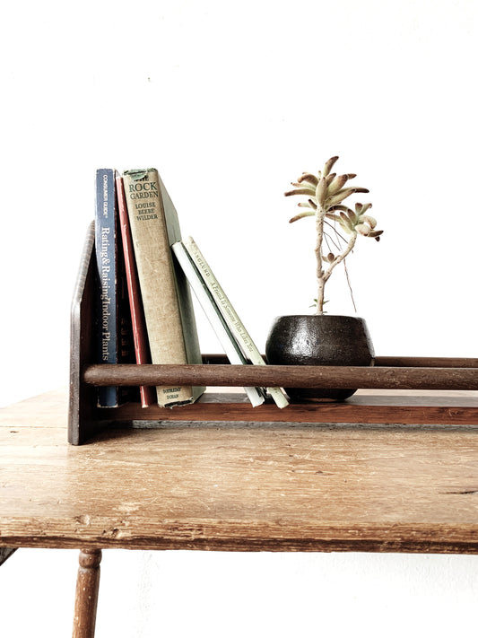 Vintage Wood Tabletop Book Rack