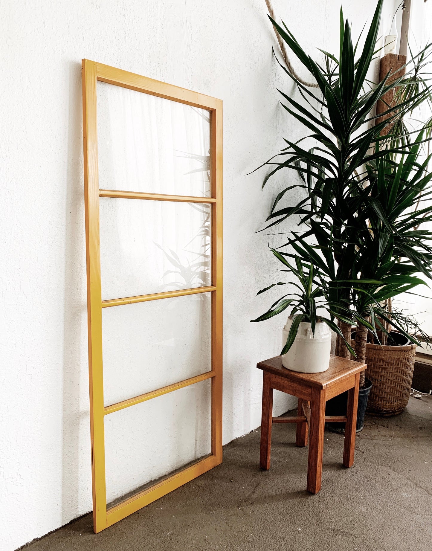 Vintage Wood Framed Paned Window