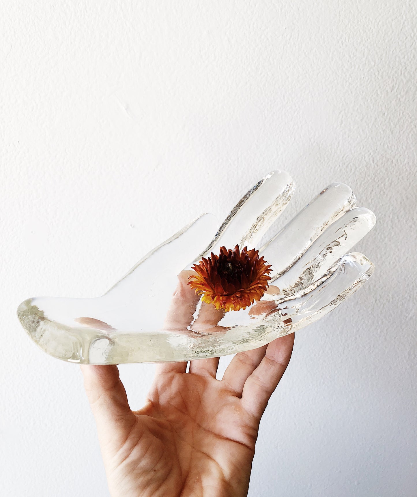 Vintage Handblown Glass Hand Incense Burner