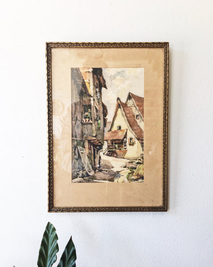 Antique Watercolor Painting