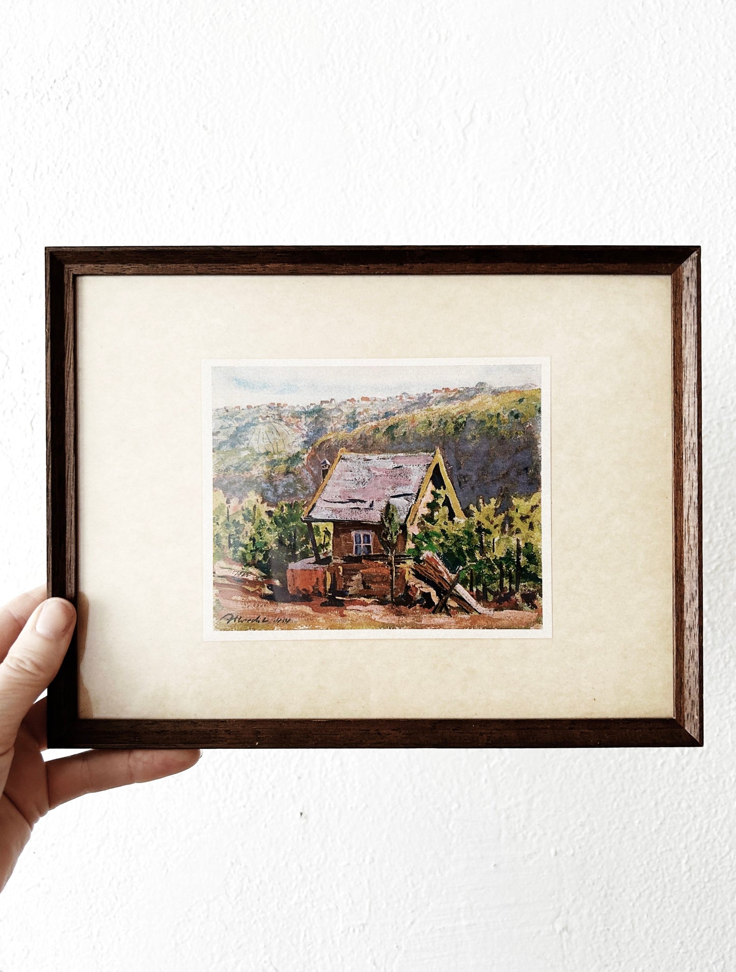 1930’s Framed Dream Cottage Litho