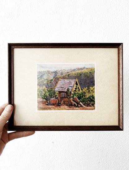 1930’s Framed Dream Cottage Litho