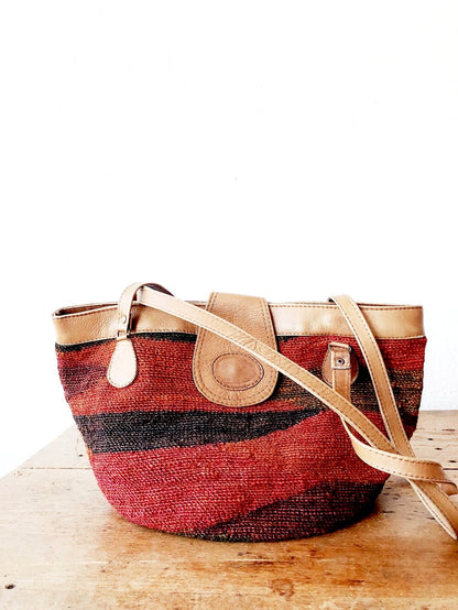 Vintage Woven Bucket Bag