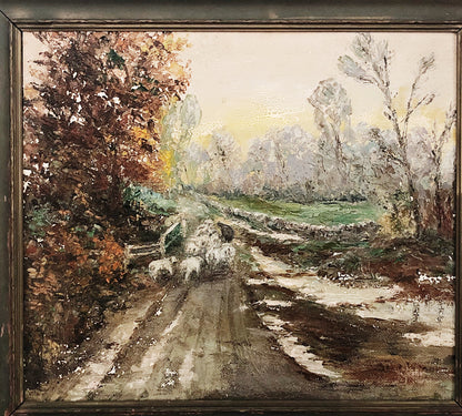 Antique Impressionist Oil Painting