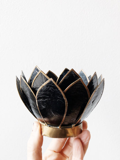 Vintage Capiz Lotus Altar Candle