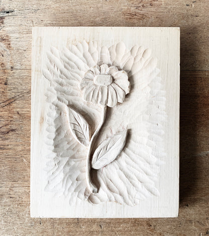 Carved Wood Reversible Plaque