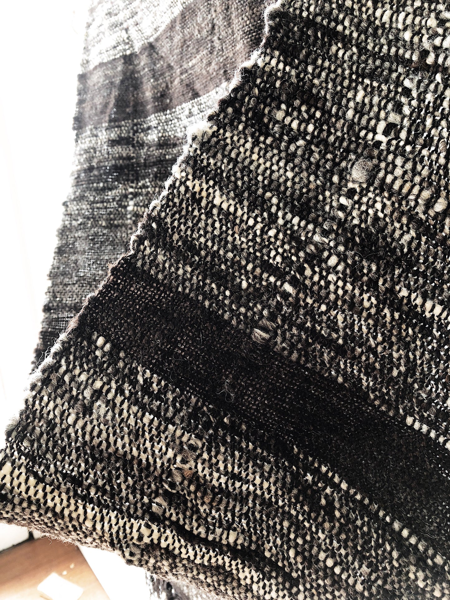 Vintage Hand Weaving Wool Textile