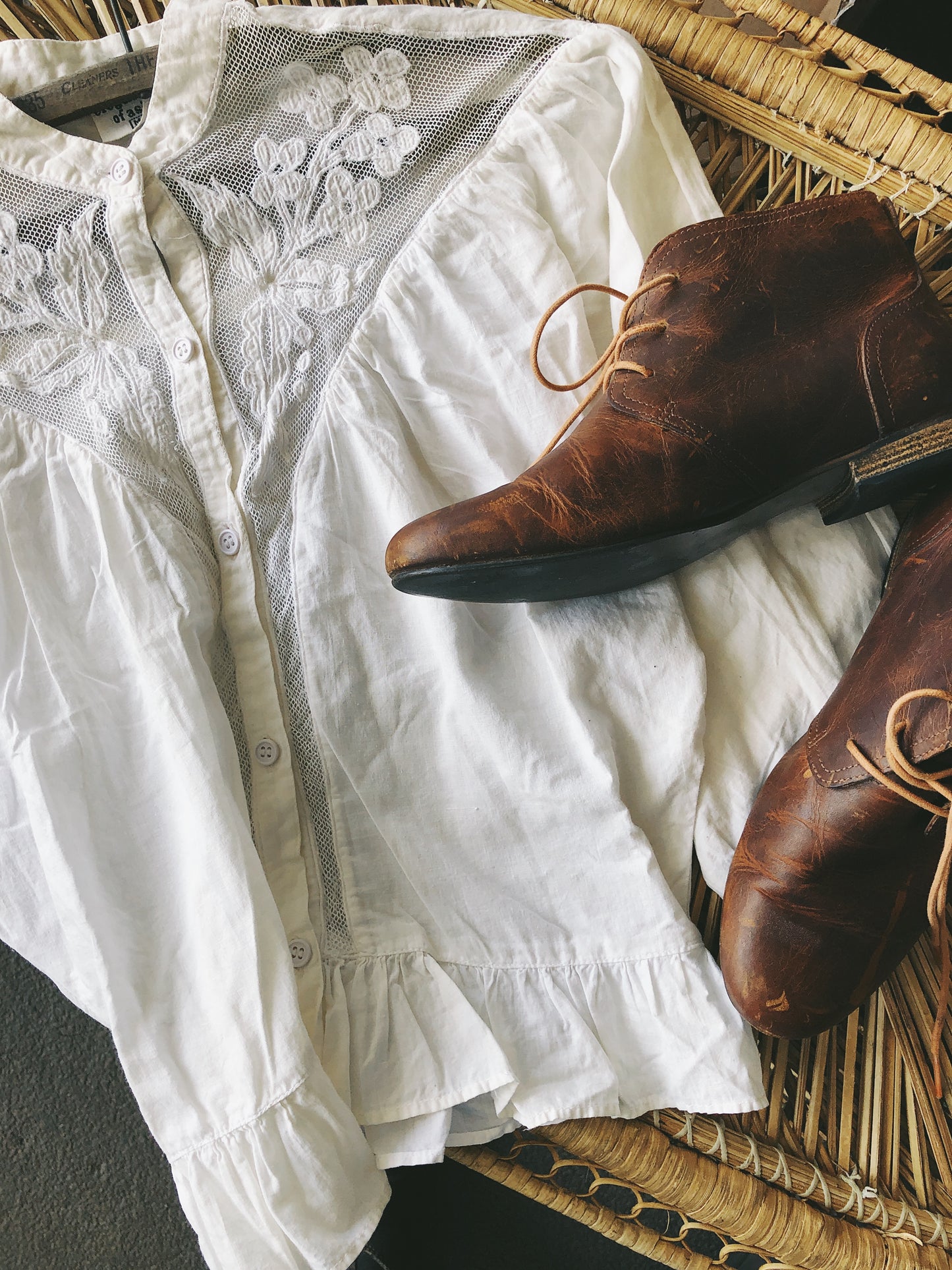 Vintage Cotton Dolman Blouse