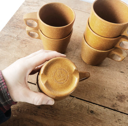 Vintage Army Issue Stacking Camp Mugs